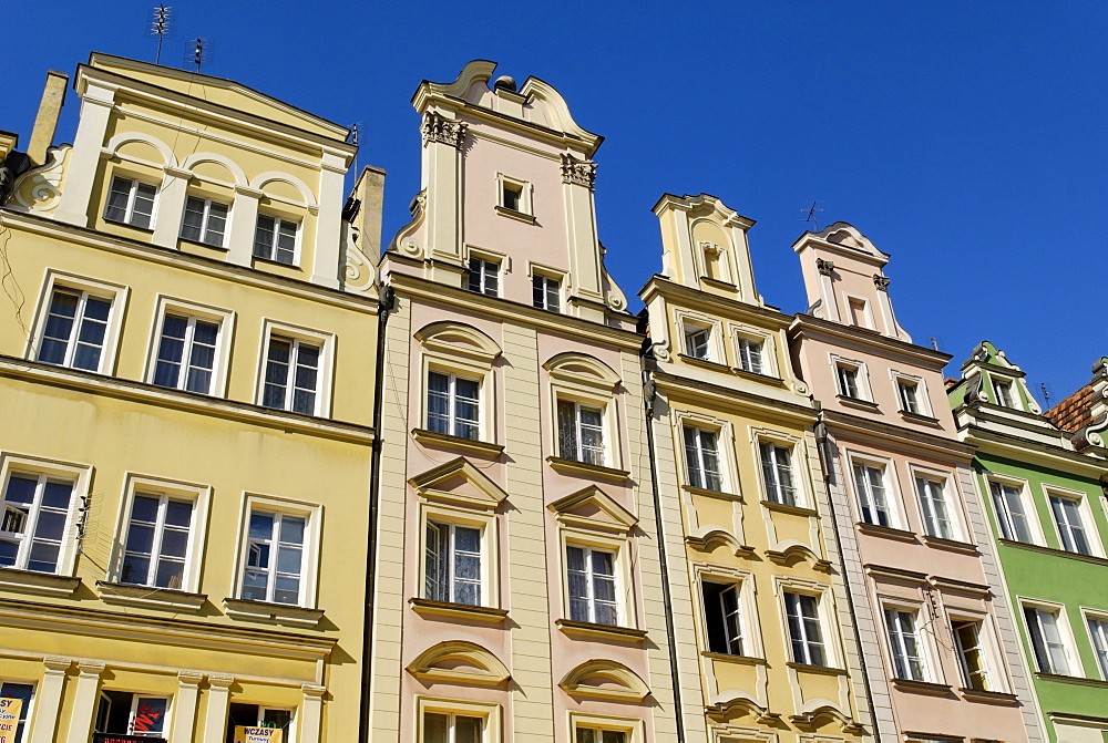 Market square, rynek of Wroclaw, Silesia, Poland, Europe