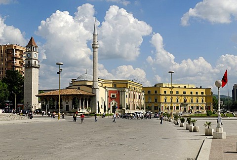 Skanderbeg Square in Tirana, Albania, Europe