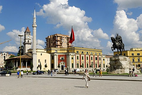 Skanderbeg Square in Tirana, Albania, Europe