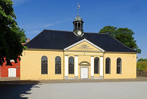 Historic military church on the fortified island of Kastellet, Copenhagen, Denmark, Scandinavia, Europe