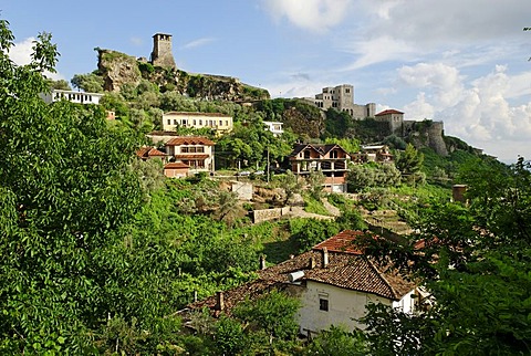 Citadel and castle in the Skanderbeg city of Kruje, Kruja, Albania, the Balkans, Europe