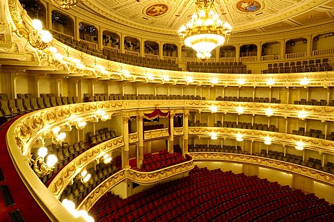 Semper Opera auditorium Dresden, Saxony, Germany