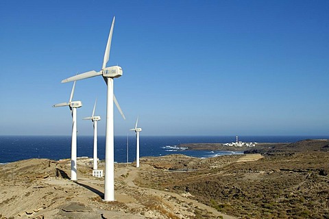 Wind turbines, Tenerife, Canary Islands, Spain