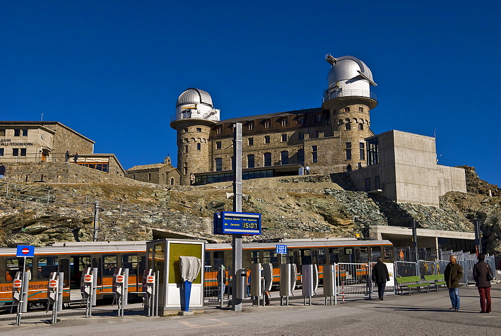 Gornergrat Mountain Railway at Station Gornergrat and Observatory, Zermatt, Switzerland