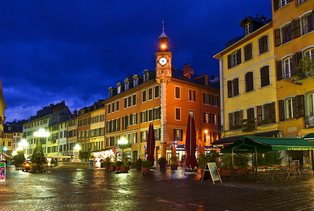 Place de Horloge, clocktower, Chambery, Savoie, Rhones-Alpes, France