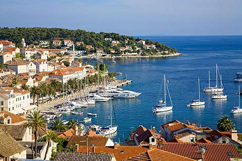 Harbour of Hvar, Island Hvar, Dalmatia, Croatia