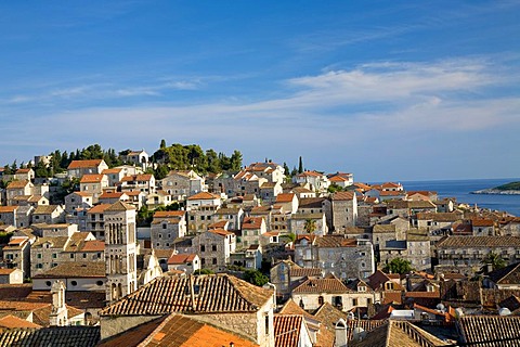 Look at the seaport Hvar, Island Hvar, Dalmatia, Croatia