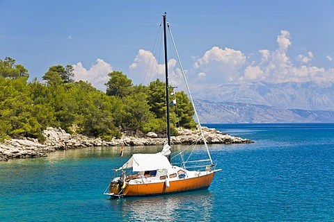 Small sailboat, Island Hvar, Dalmatia, Croatia