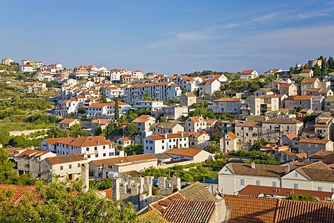 Look at the seaport Hvar, Island Hvar, Dalmatia, Croatia