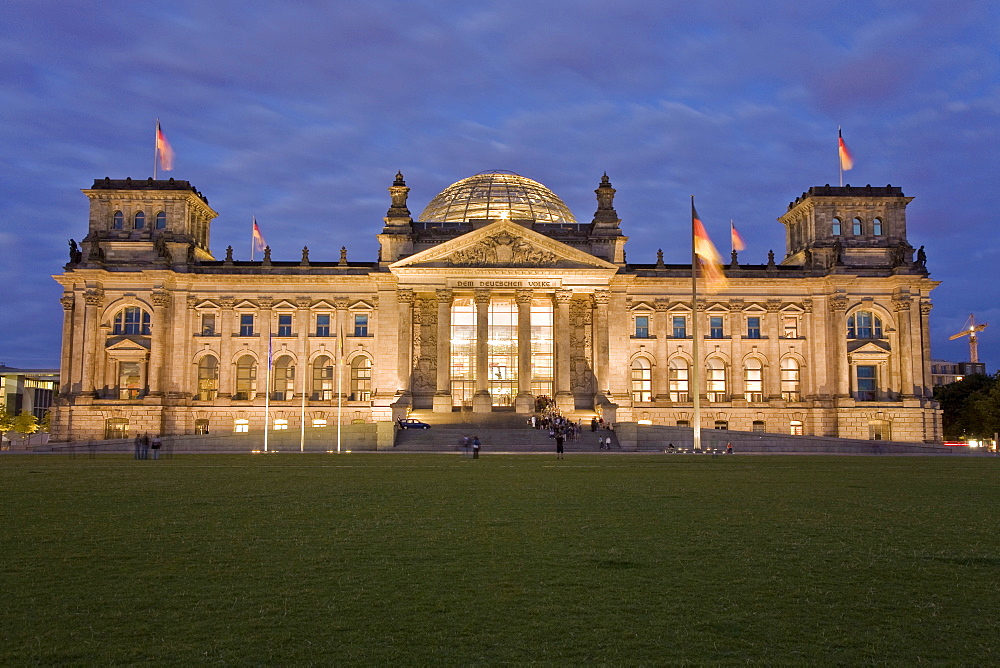 Reichstag with place of the republic, Berlin, Germany