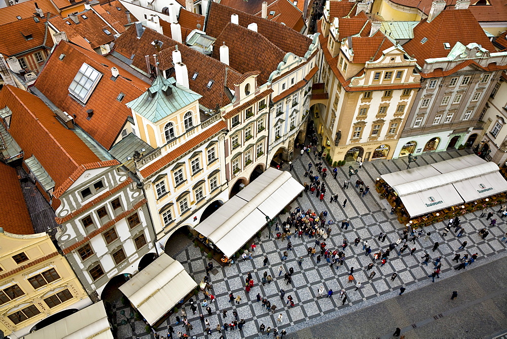 Houses in the old Town Square Prague Czechia