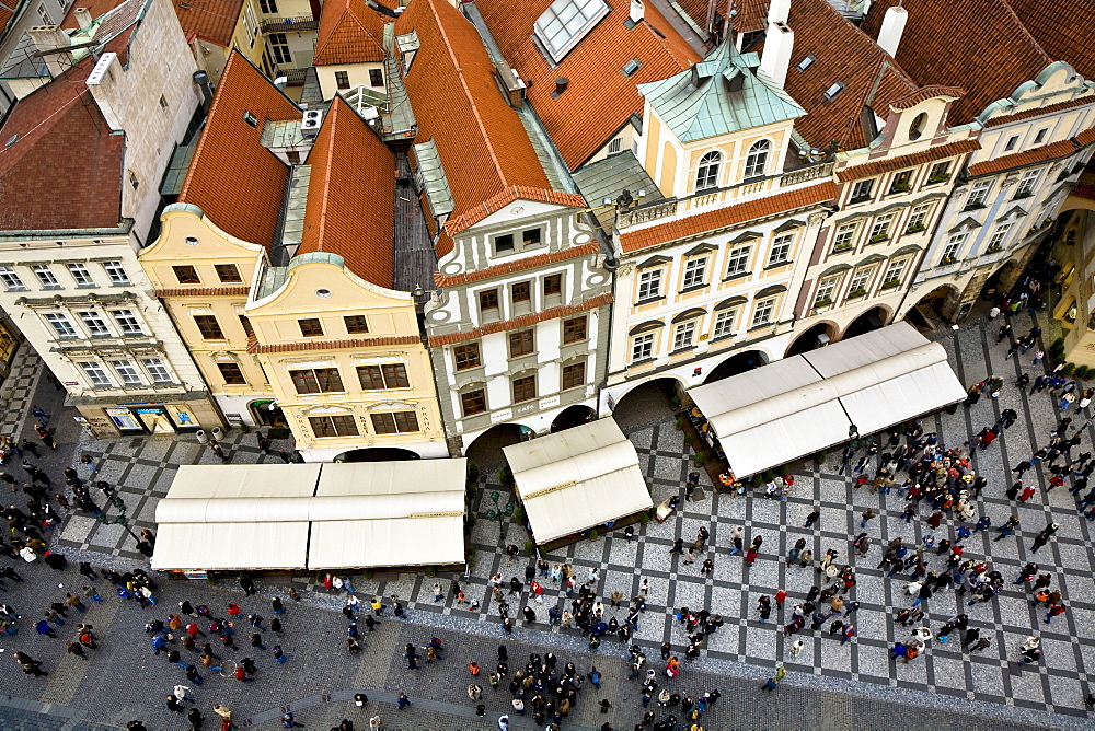 Houses in the old Town Square Prague Czechia