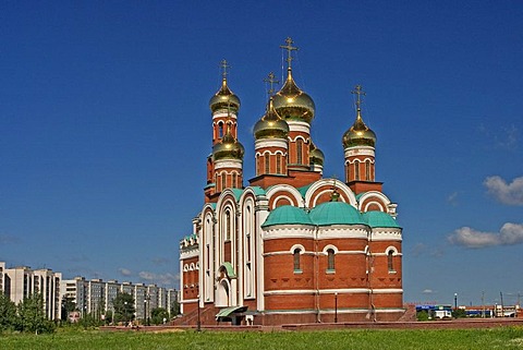 Christian Birth Church in Omsk, Omsk at the Rivers of Irtisch and Omka, Omsk, Sibiria, Russia, GUS, Europe,