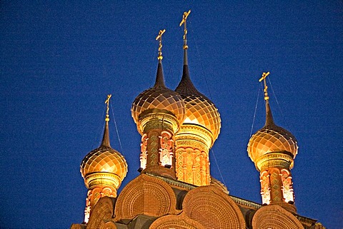 Towers of the Epiphany church, Yaroslavl, Russia