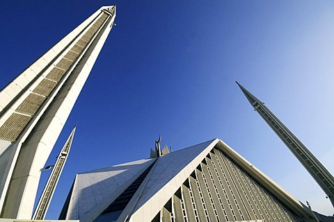 The Faisal Mosque in Islamabad, Pakistan