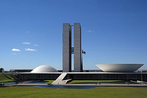 National Congress (Architect: Oscar Niemeyer), Brasilia, Brazil