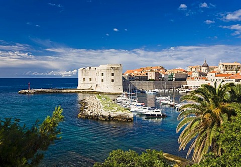 Dubrovnik Harbour and Historic Centre, Ragusa, Dubrovnik-Neretva, Dalmatia, Croatia, Europe