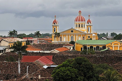 View of the Cathedral, Granada, Nicaragua, Central America