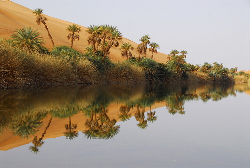 Umm al-Ma'a salt lake, Ubari desert, Libya