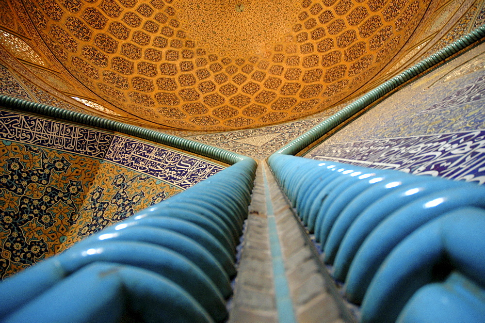 Interior of Sheikh Lotf Allah Mosque at Meidan-e Imam (Imam Square), Isfahan, Iran