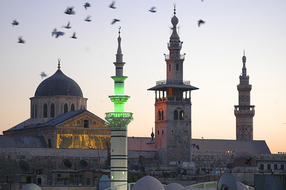 Omayad mosque at sunset, Damascus, Syria