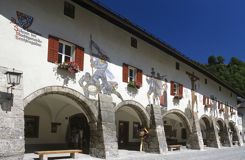 Arcades in Berchtesgarden, Bavaria, Deutschland