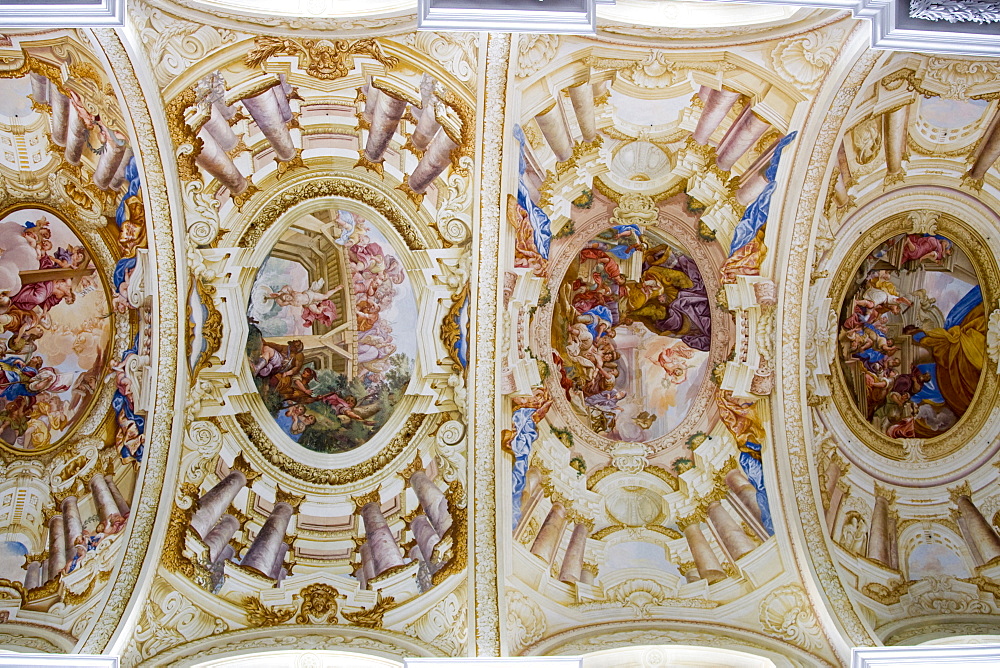 Fresco painting in Convent St. Florian, St. Florian, Upper Austria, Austria