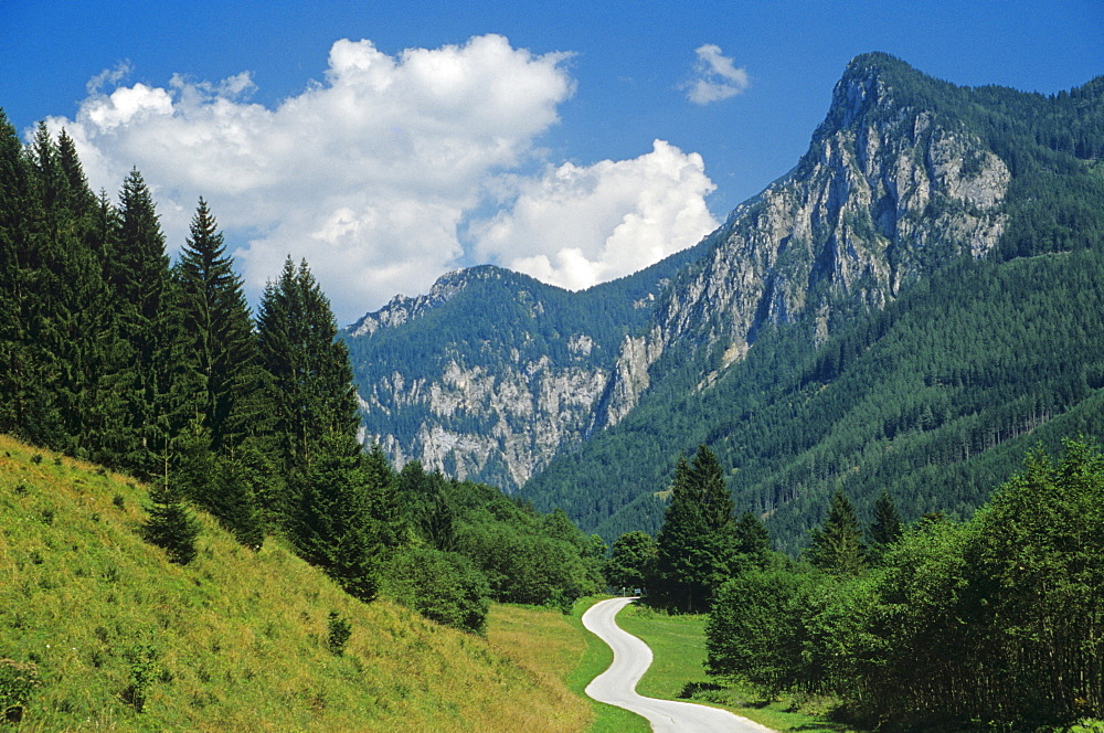 Country-Road in Gesaeuse-Region, Radmer, Styria, Austria