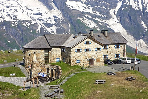 Stone-bricked building in the Upper Nassfeld area, Grossglockner High Alpine Mountain Road, Hohe Tauern National Park, Salzburg, Austria, Europe