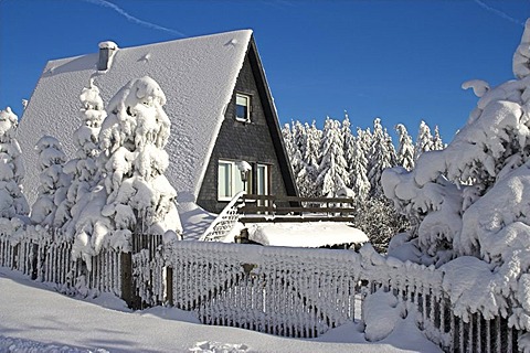 Schmucke village, Thuringian Forest, Thuringia, Germany