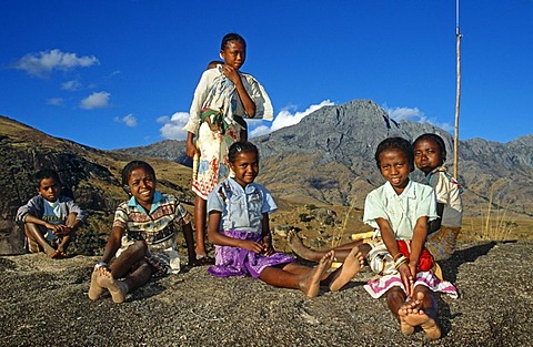 Children in the Tsara Camp, Andringitra National Park, Madagascar