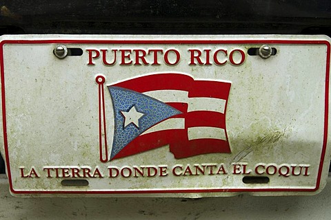 Licence plate of Puerto Rico