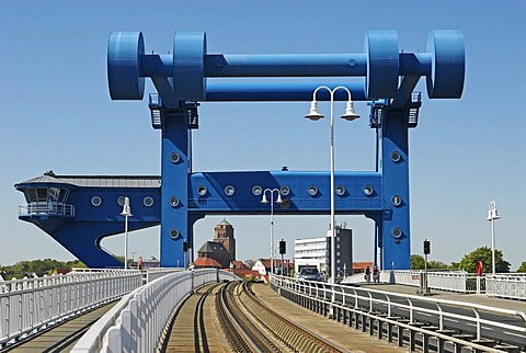 Bridge to Usedom island near Wolgast, Mecklenburg Western Pomerania, Germany, Europe