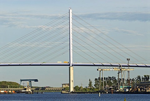 New bridge to Ruegen island, Hanseatic city of Stralsund, Mecklenburg Western Pomerania, Germany, Europe