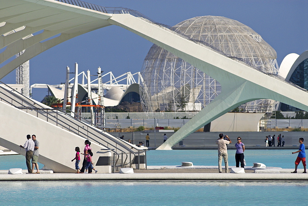 City of Arts and Sciences of architect Santiago Calatrava, City of Valencia, Spain, Europe