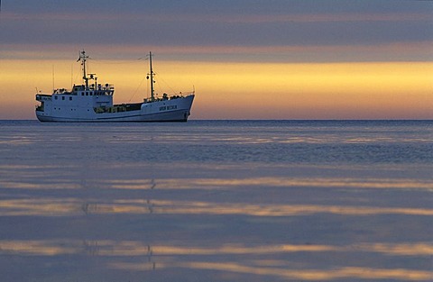 Ship in the morning light