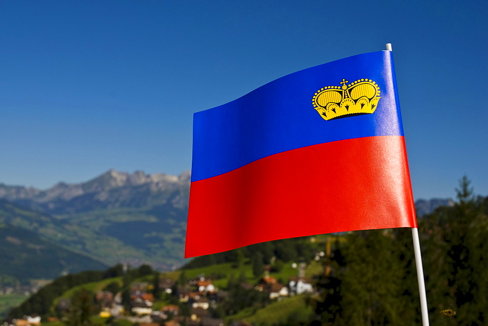 Liechtenstein Flag, Liechtenstein, Europe