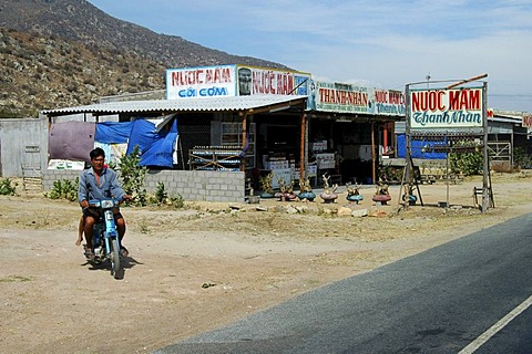 Shop for fish products and fish sauce Nouc Mam near Nha Trang Vietnam