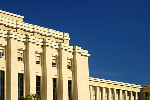 Classical building Palais des Nations Geneva Switzerland