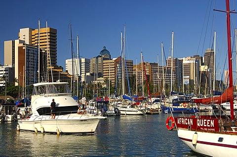 Skyline and Yacht harbour, Durban, South Africa