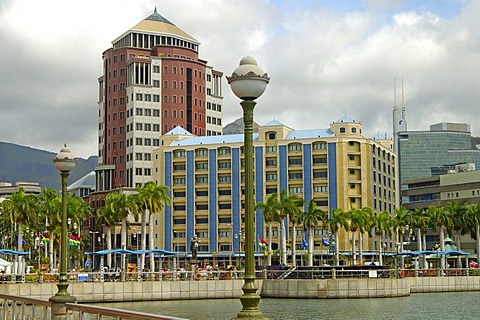 Headquarters of the State Bank in the city centre of the capital Port Louis, Mauritius