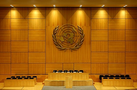 General Assembly Hall, Assemblee generale, UN European Headquarters, Geneva, Switzerland