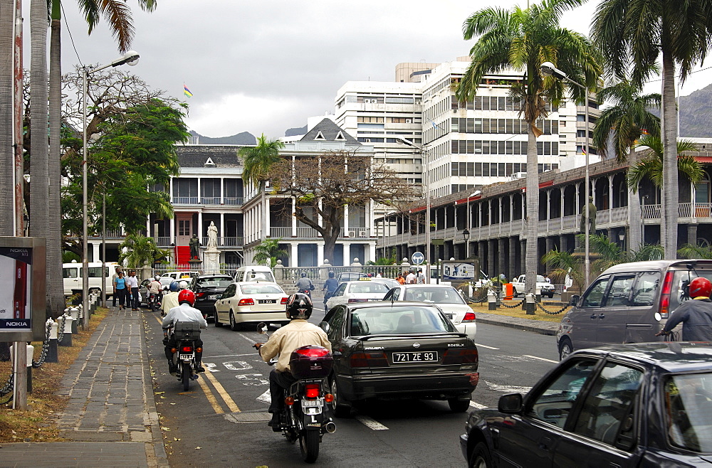 City centre, financial district, view at Government House, Port Louis, Mauritius