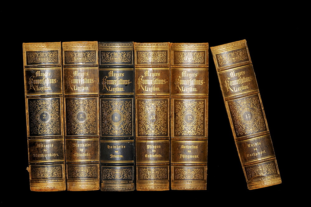 Old leather bound encyclopaedia