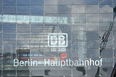 Signature Berlin main station of the German Federal Railroads railways, Lehrter station.