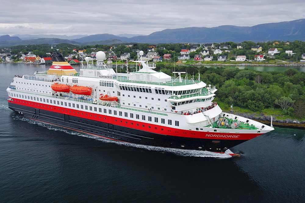 Ferry of the Hurtigruten, Bronnoy, Norway, Scandinavia