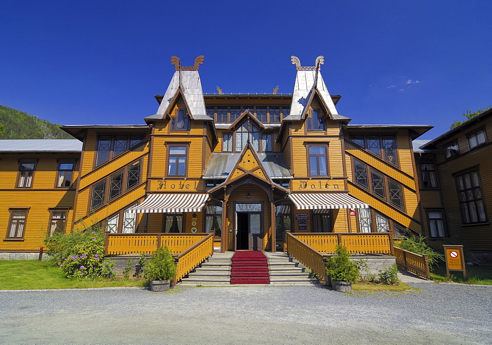 Wooden building, Hotel Dalen, Telemark, Norway