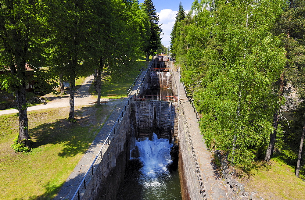 Vrangfoss Lock-Chamber, Telemark Canal, Telemark, Norway