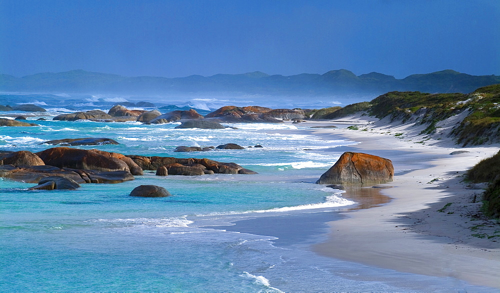 Sandy beach on the coastline near Albany, Western Australia, Australia