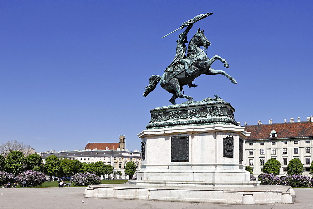 Archduke Karl Monument on the Heldenplatz (Heroes' Square), Vienna, Austria, Europe